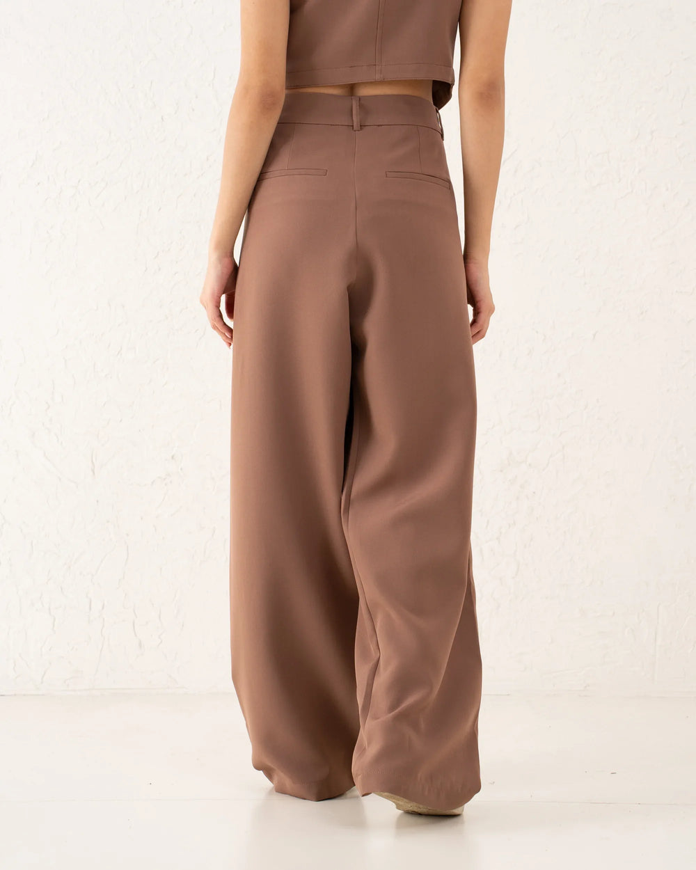 Buttoned Side Tailored Wide-Leg Pants - Venti