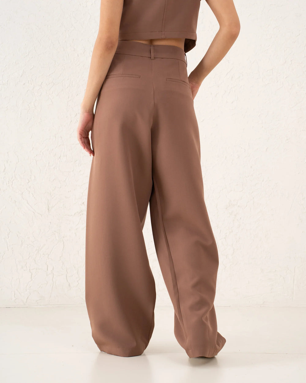 Buttoned Side Tailored Wide-Leg Pants - Venti