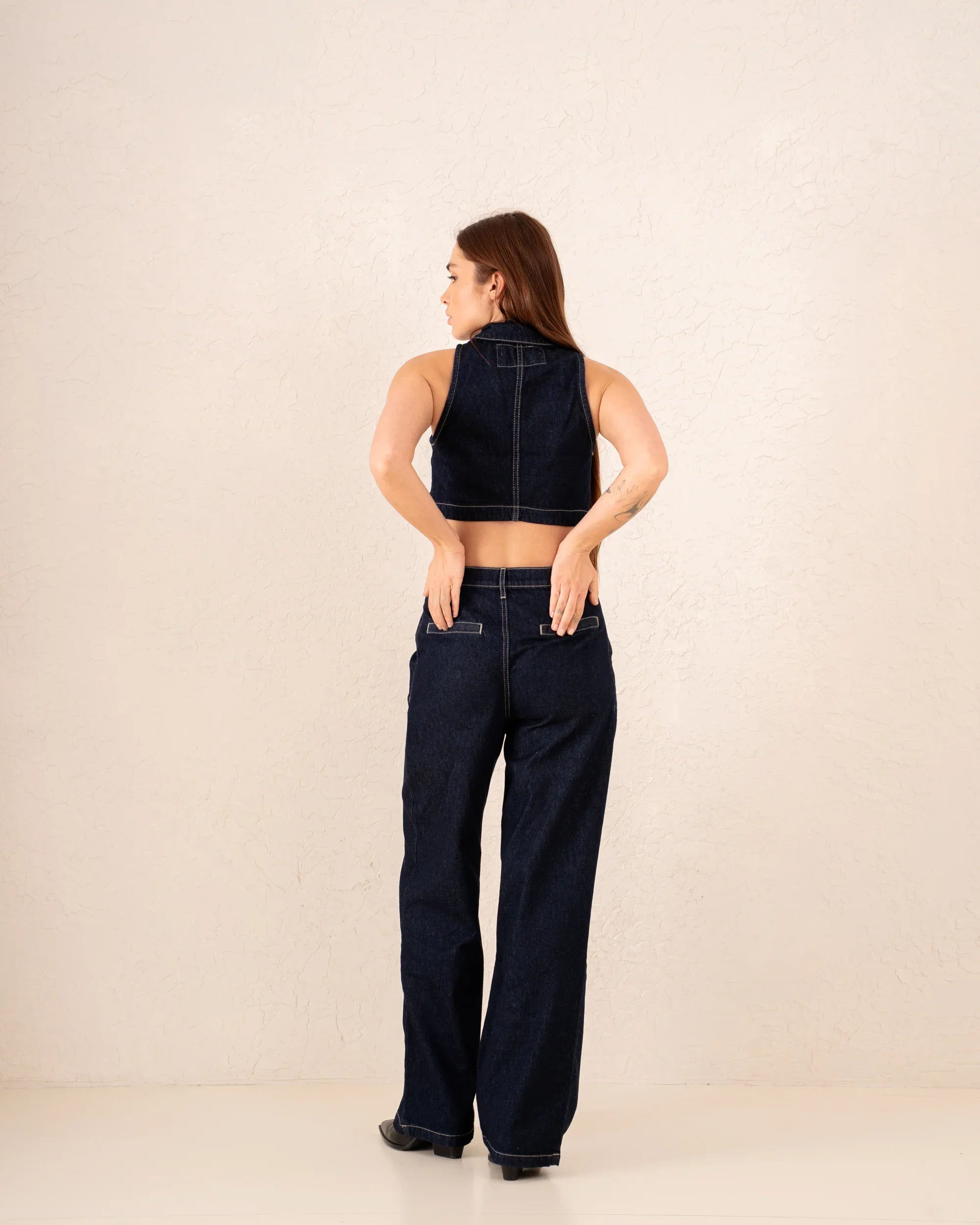 Women denim statement vest - Venti