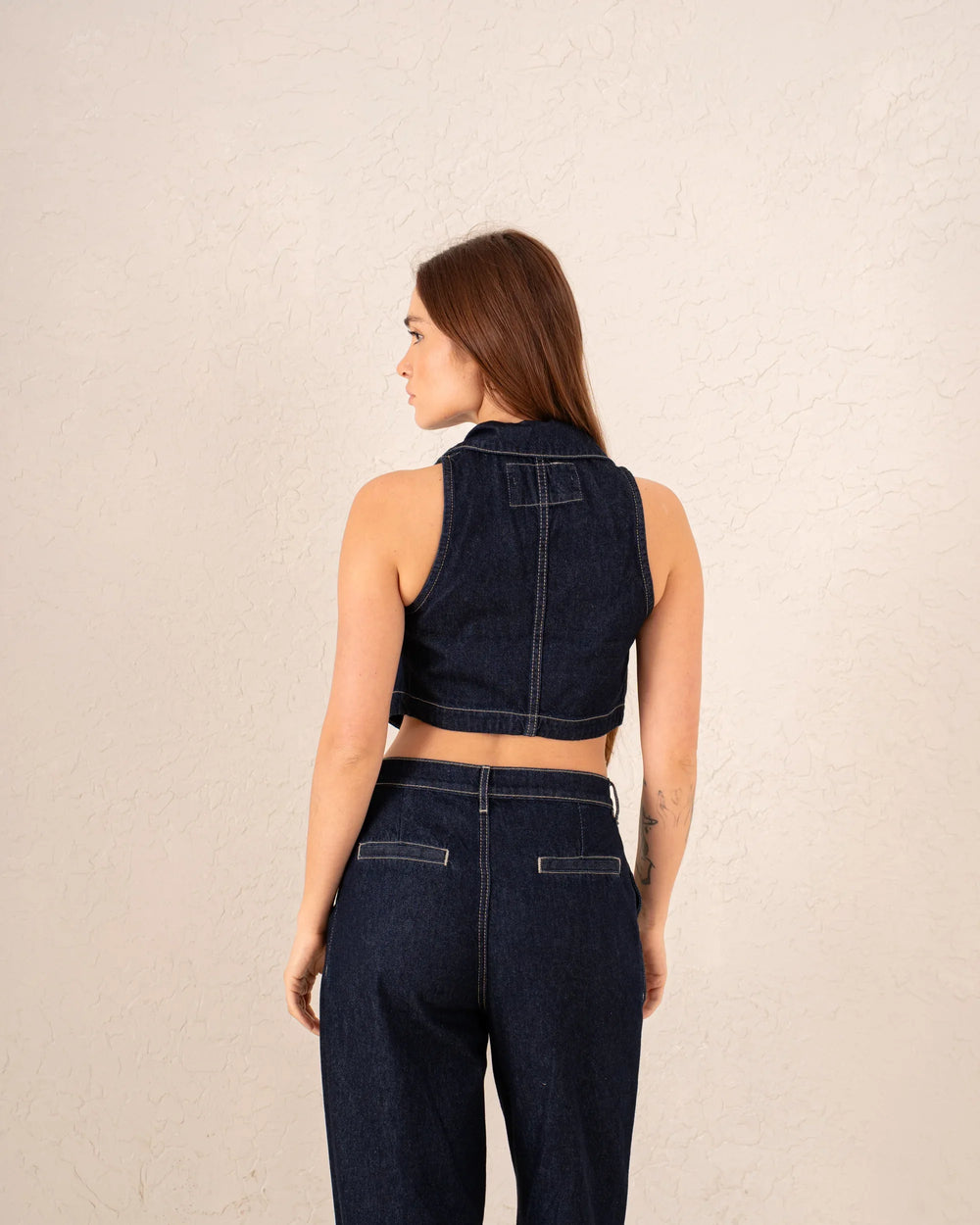Women denim statement vest - Venti