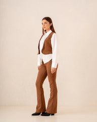 Women suede studded vest - Venti