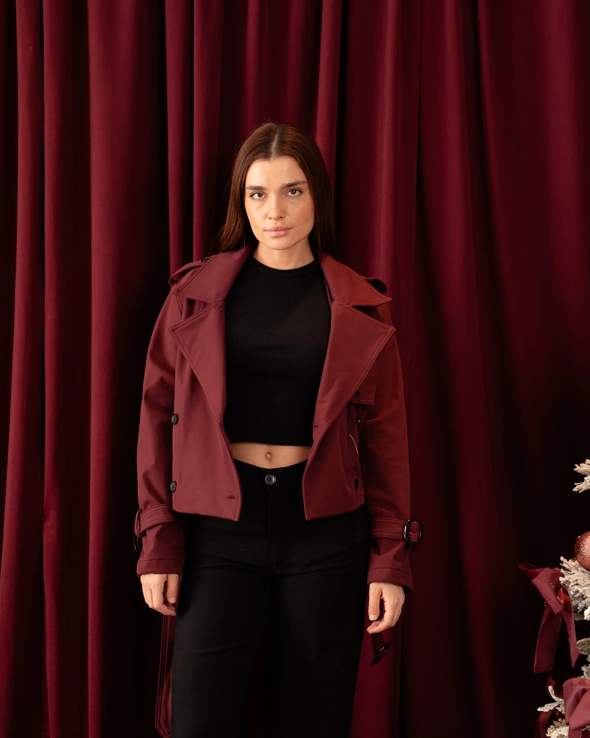 Fleece Lined Structured Belted Trench Jacket - Venti