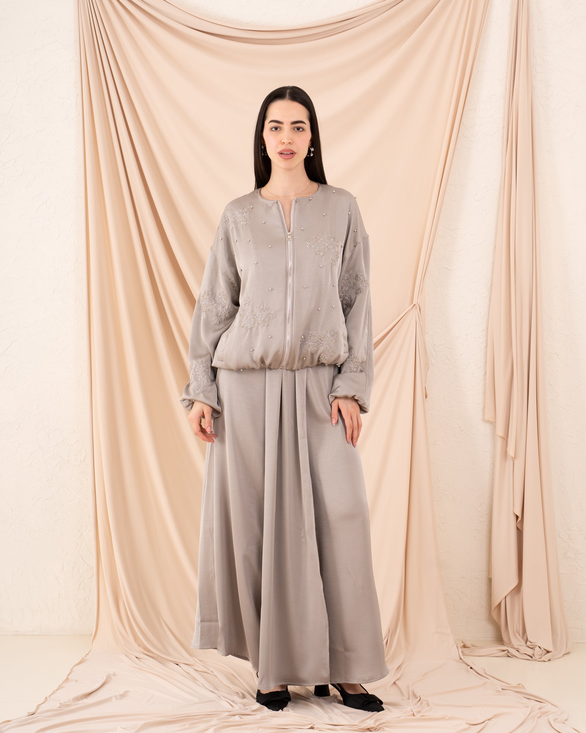 Women Embroidered Zip Up Jacket