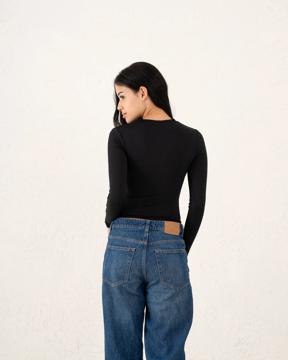 Draped Polyamide Fitted Essential Top - Venti