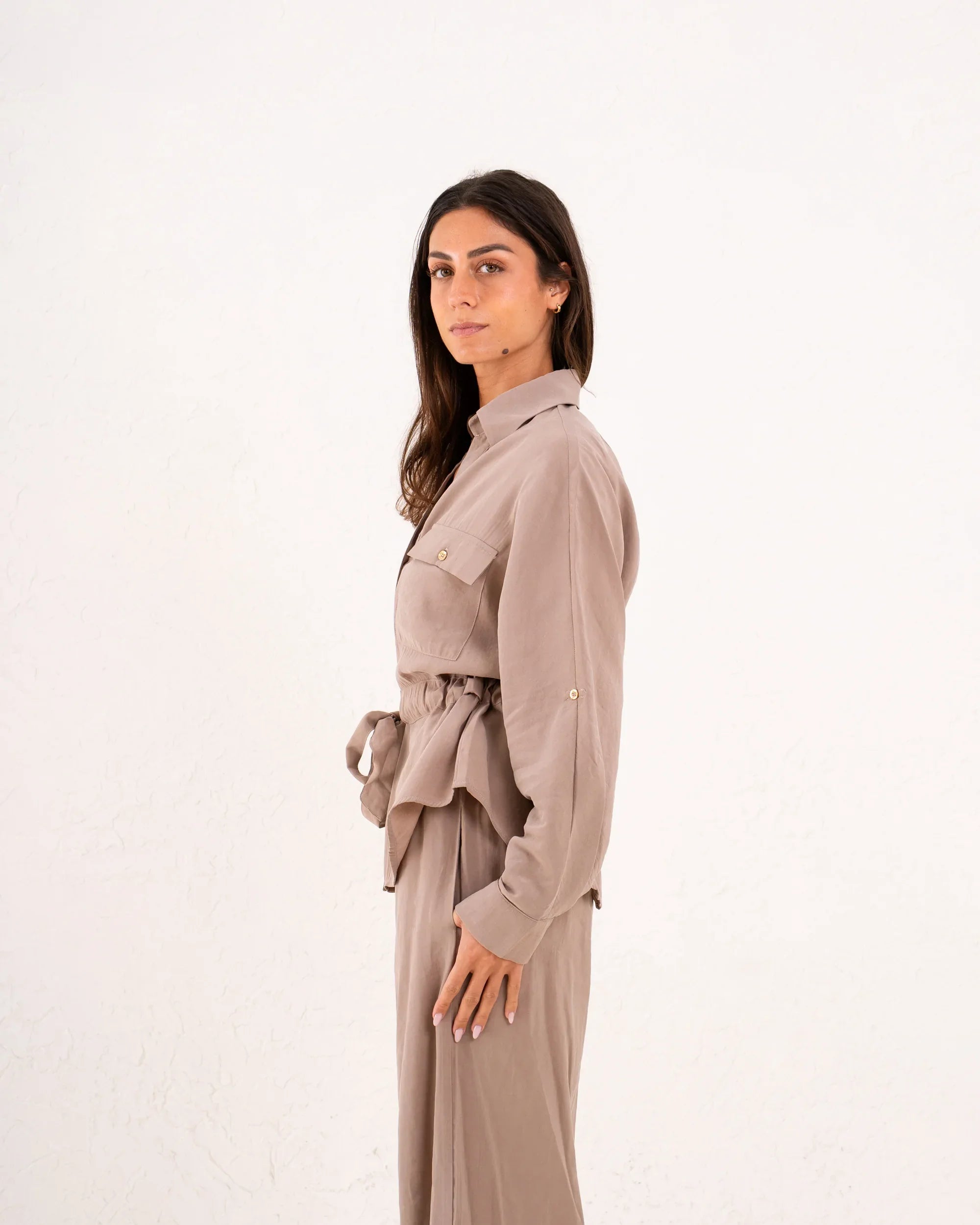 Women drawstring waist blouse - Venti