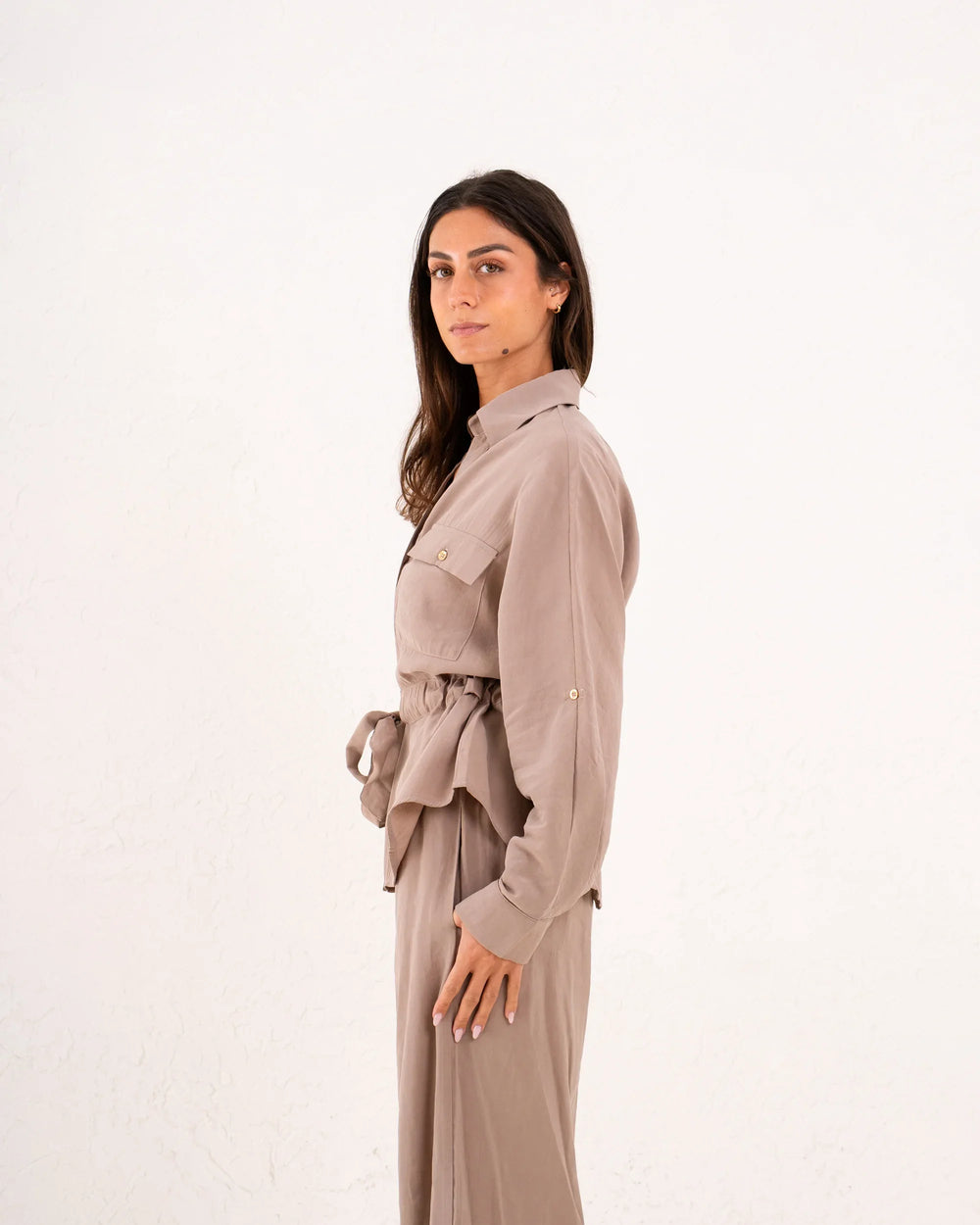 Women drawstring waist blouse - Venti