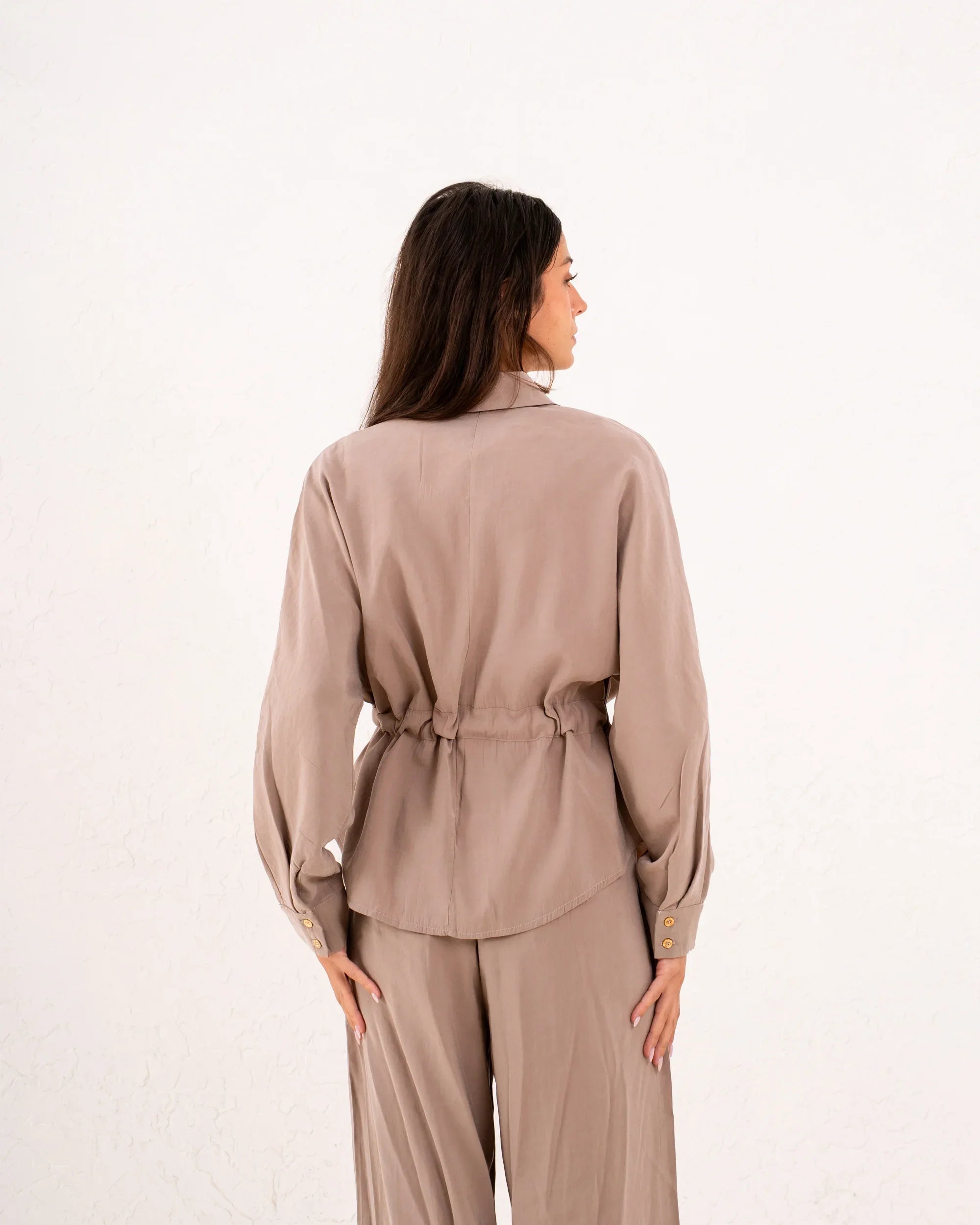 Women drawstring waist blouse - Venti