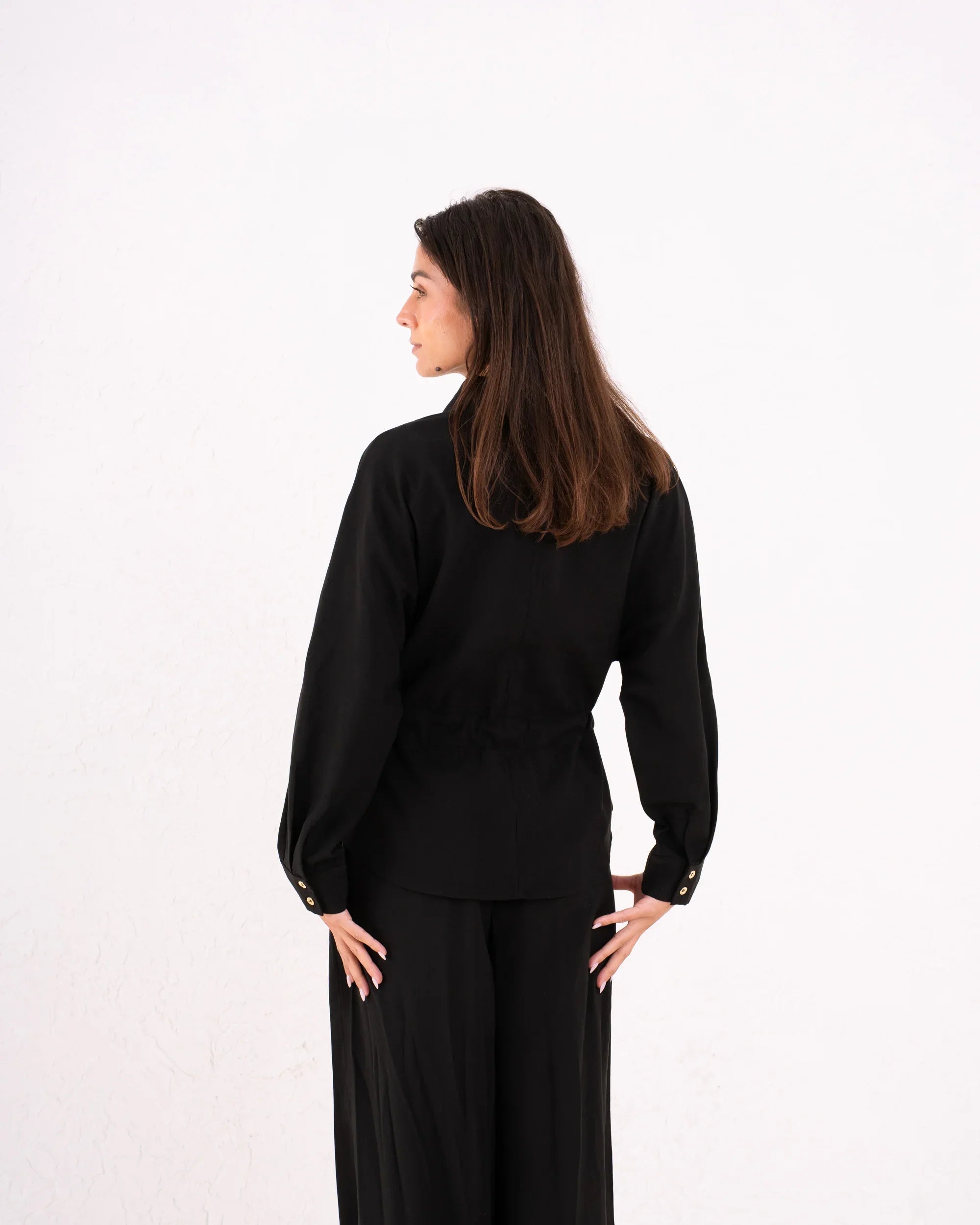 Women drawstring waist blouse - Venti