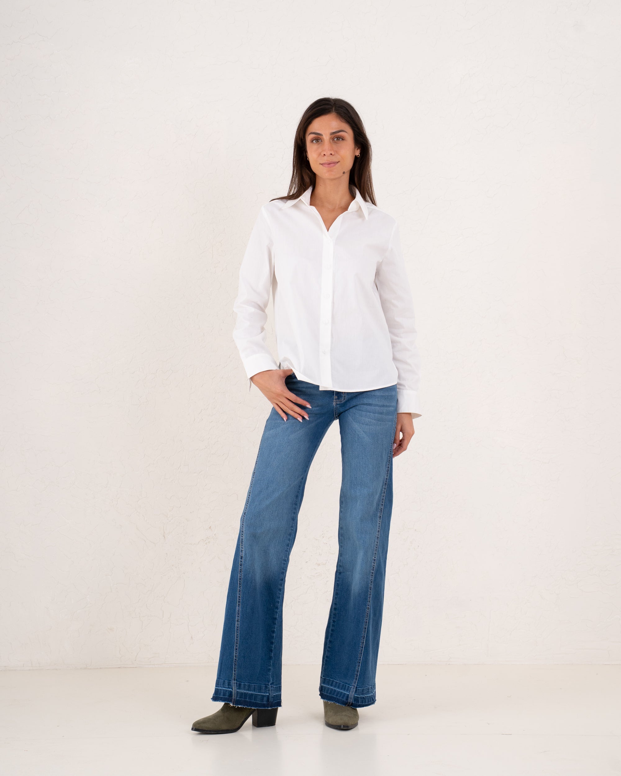 Women poplin cotton shirt