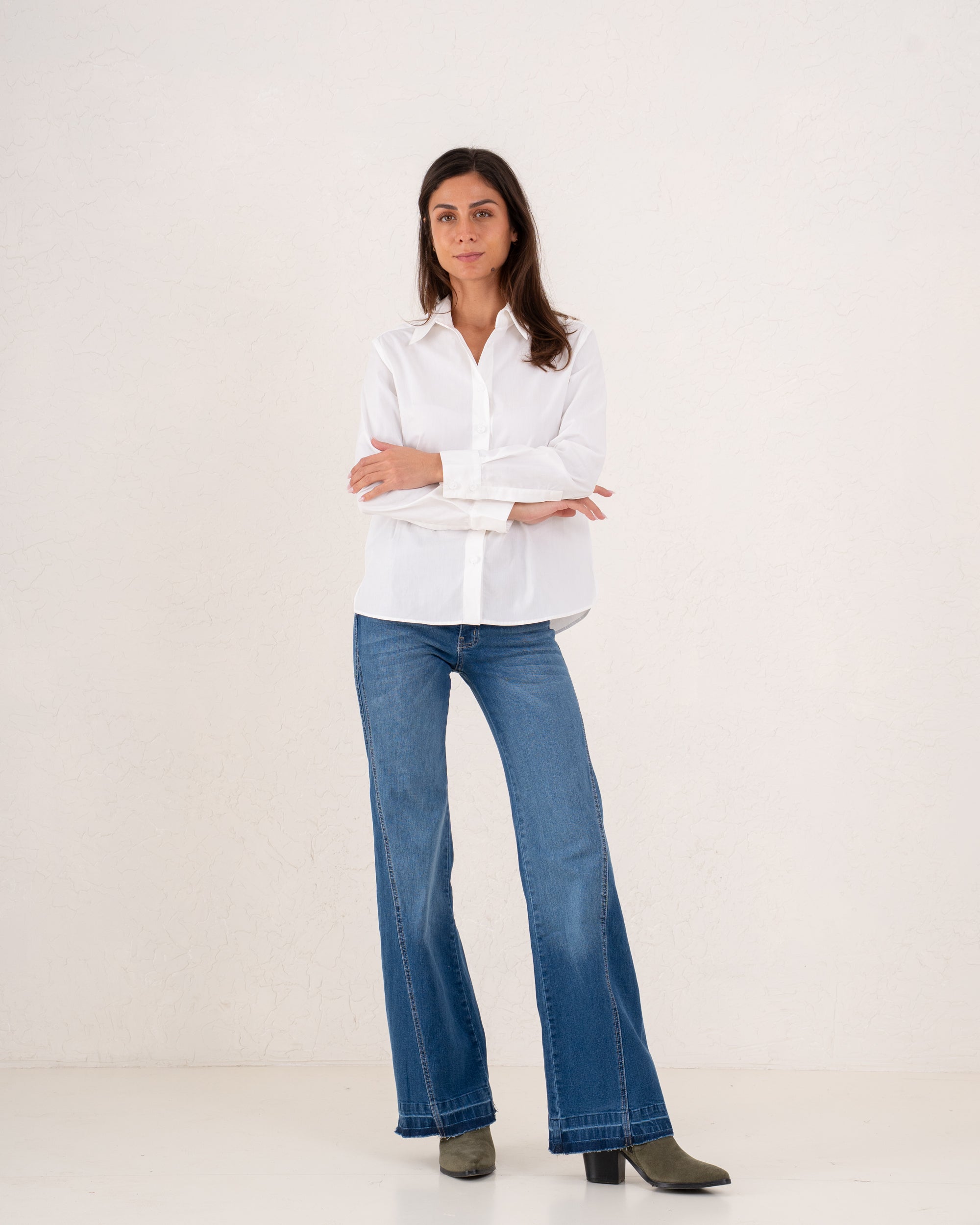 Women poplin cotton shirt