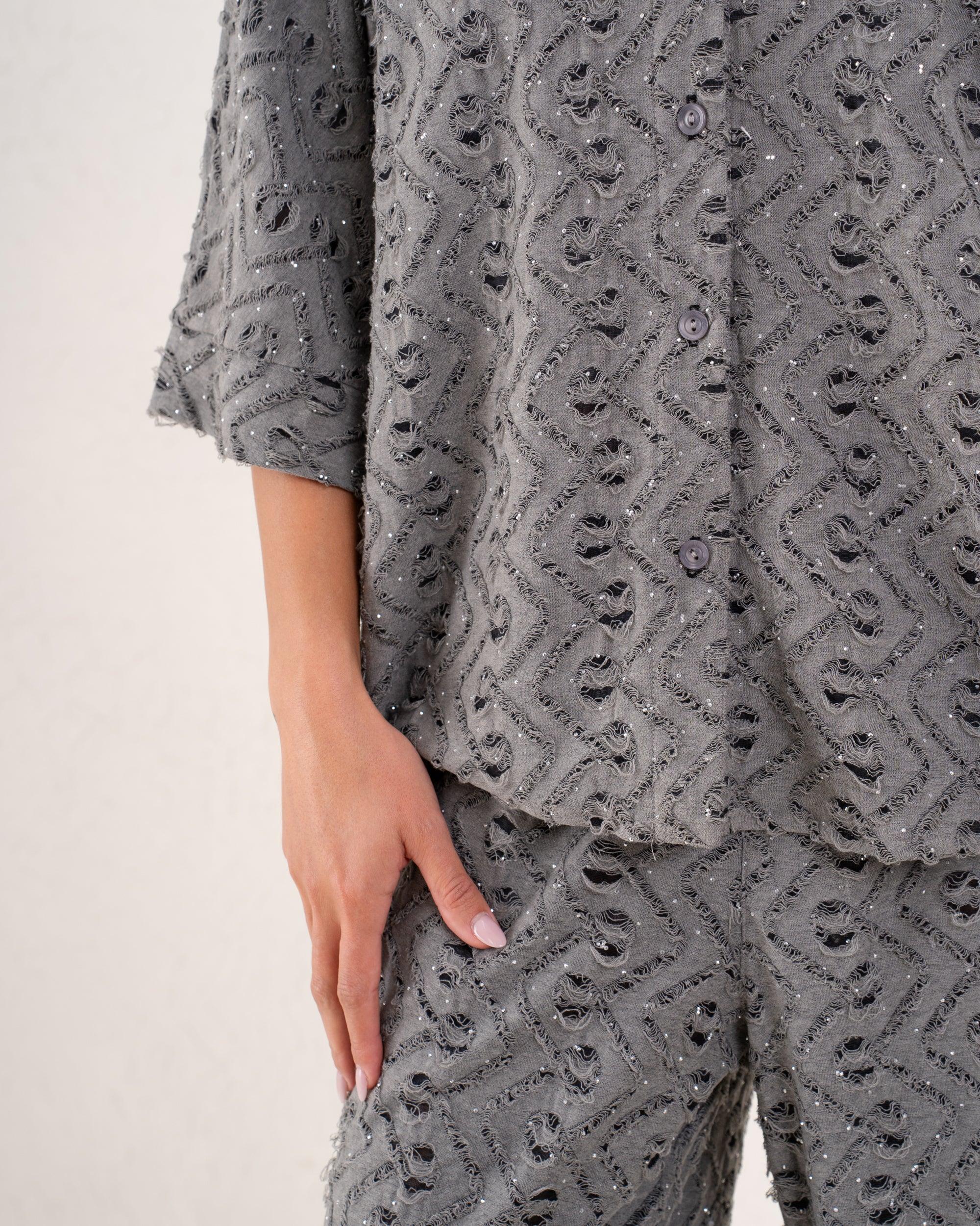 Women sparkles textured shirt - Venti