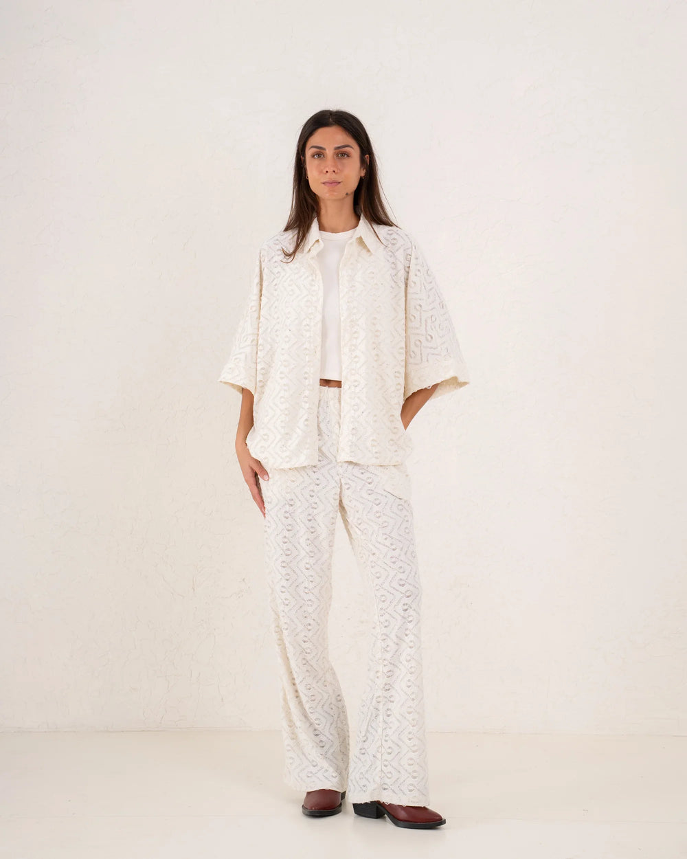 Women sparkles textured shirt - Venti