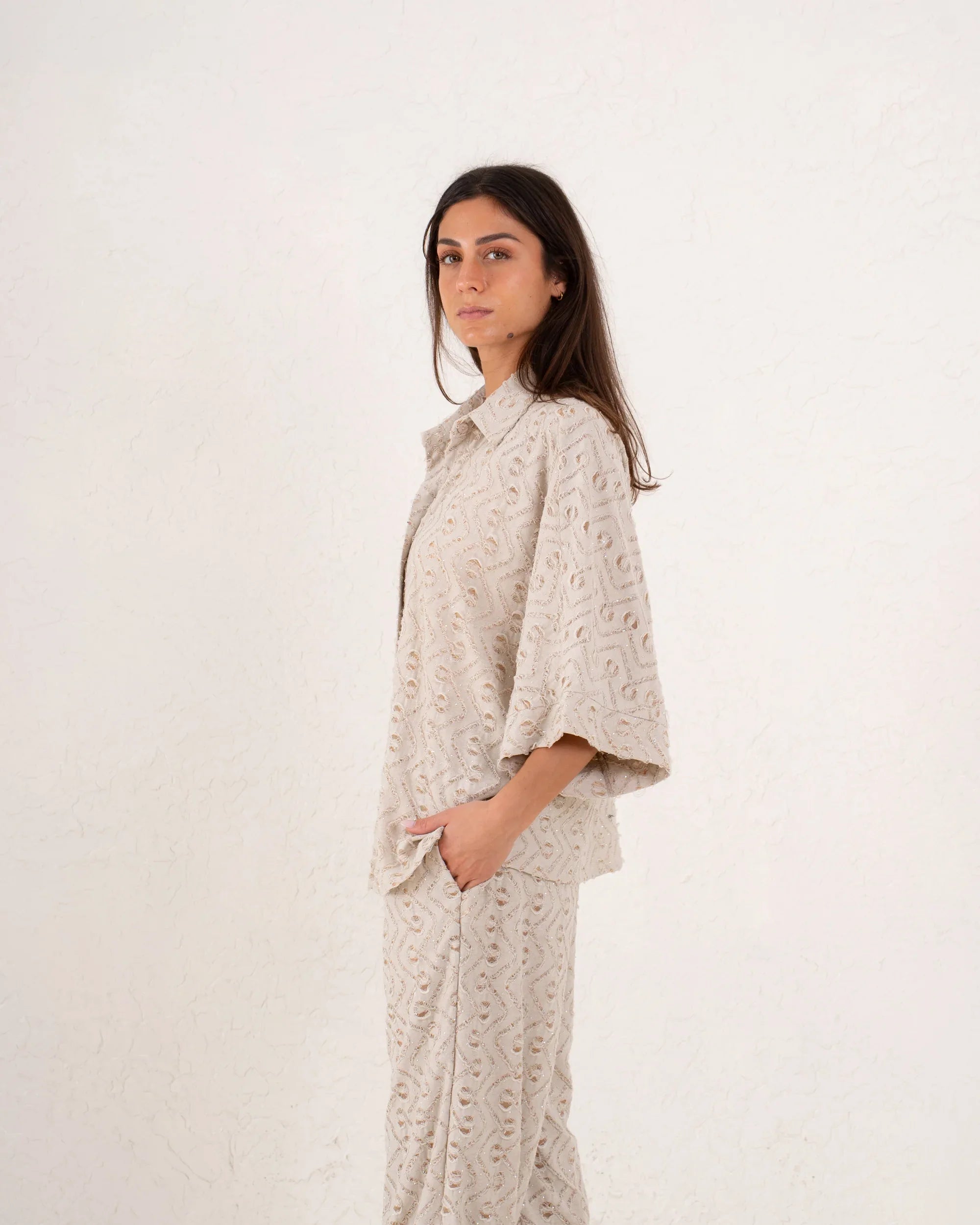 Women sparkles textured shirt - Venti