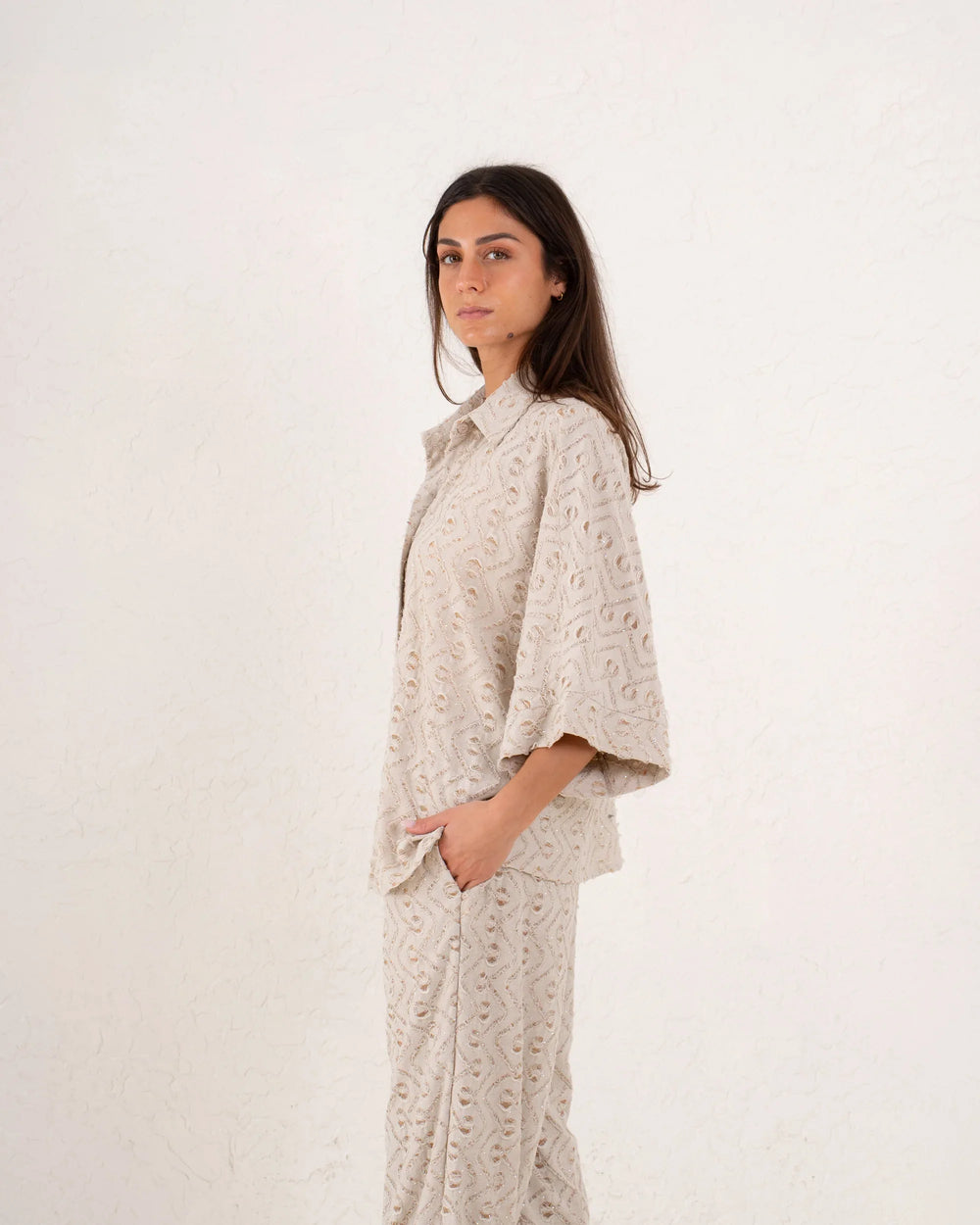 Women sparkles textured shirt - Venti