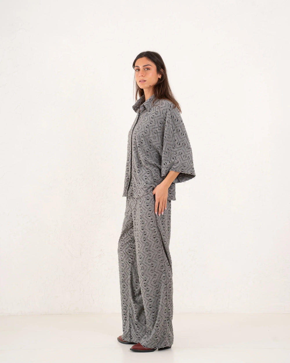 Women sparkles textured shirt - Venti