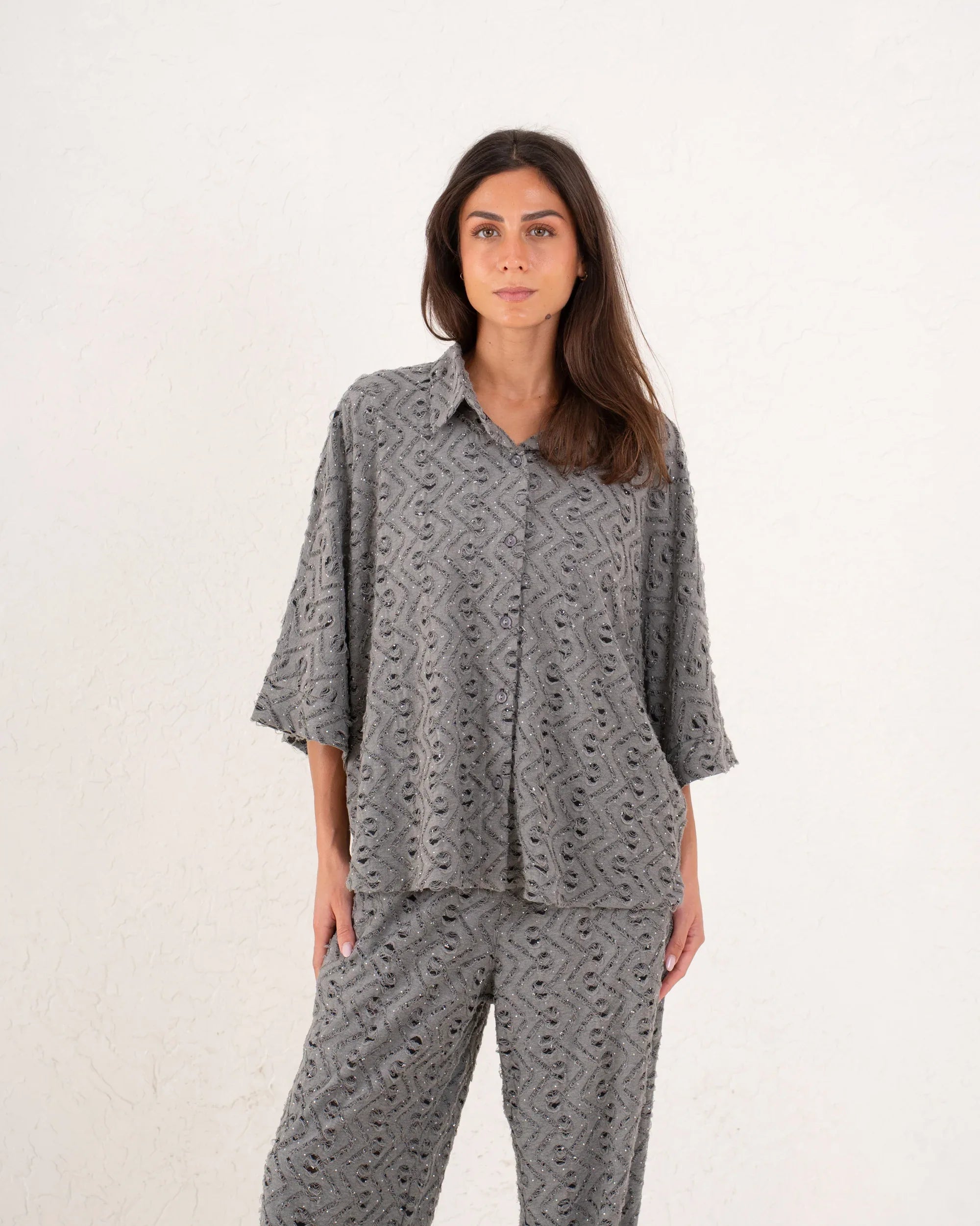 Women sparkles textured shirt - Venti