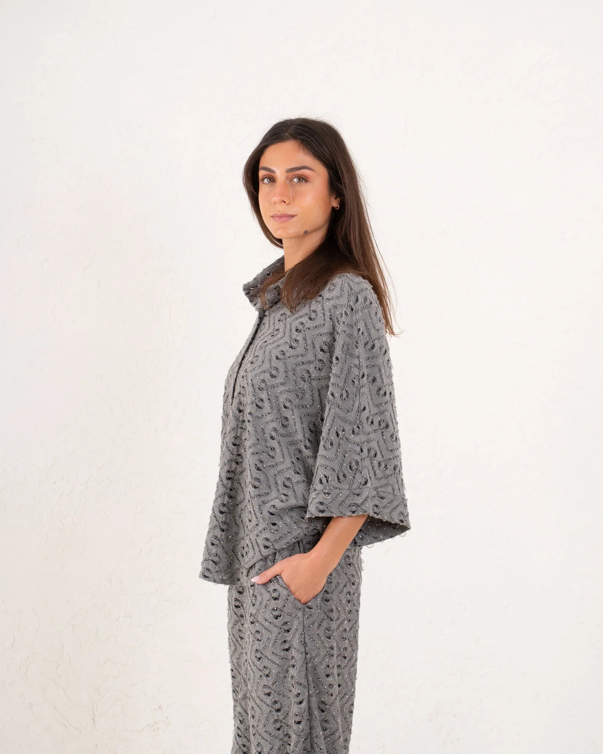 Women sparkles textured shirt - Venti