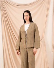 Women Glittered Tie Up Blouse - Venti