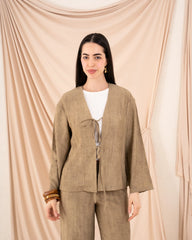 Women Glittered Tie Up Blouse - Venti