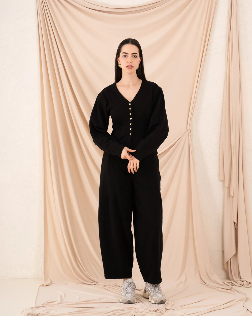 Women Fitted Buttoned Top - Venti