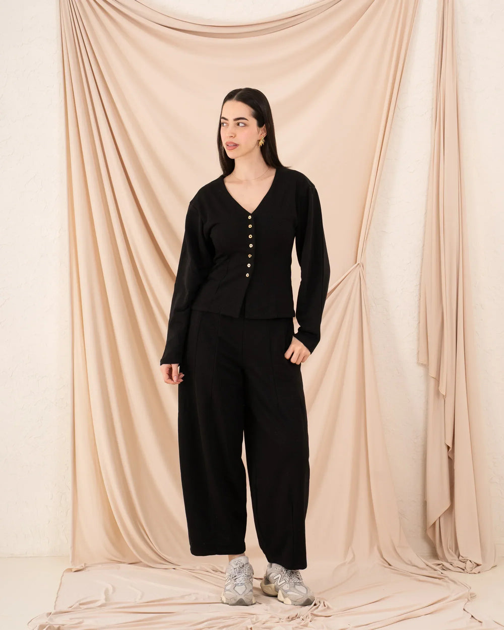 Women Fitted Buttoned Top - Venti