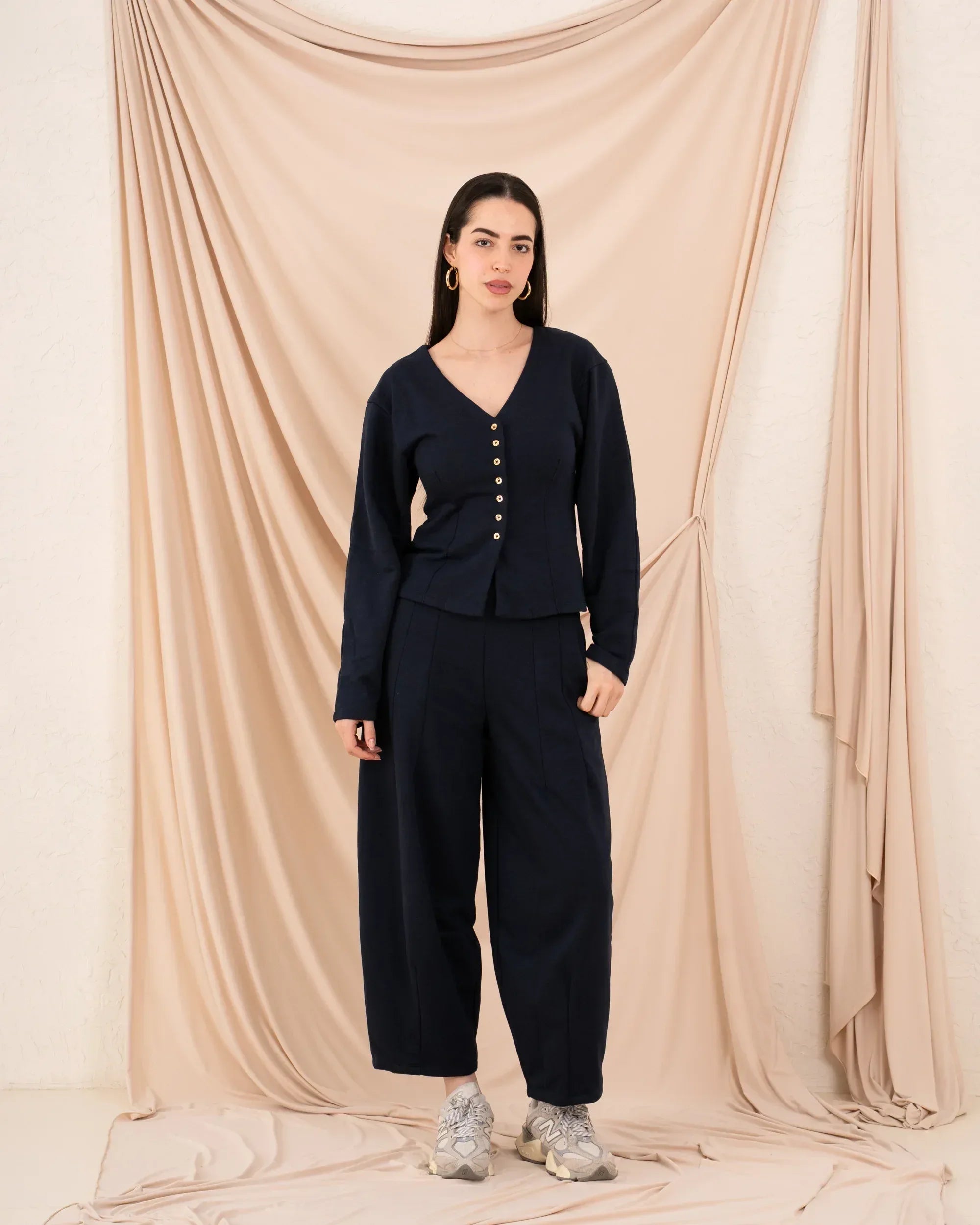 Women Fitted Buttoned Top - Venti