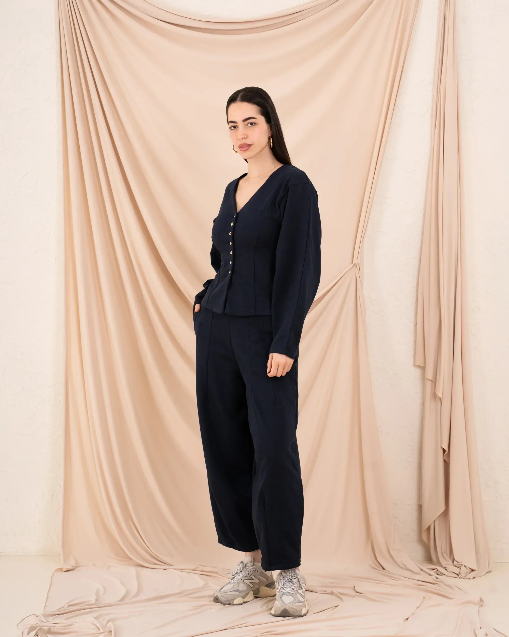 Women Fitted Buttoned Top - Venti