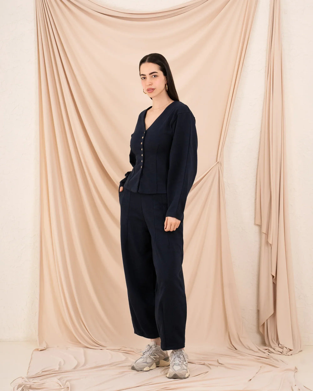 Women Fitted Buttoned Top - Venti