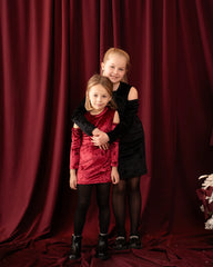 Velvet Cutout Shoulder Dress - Venti