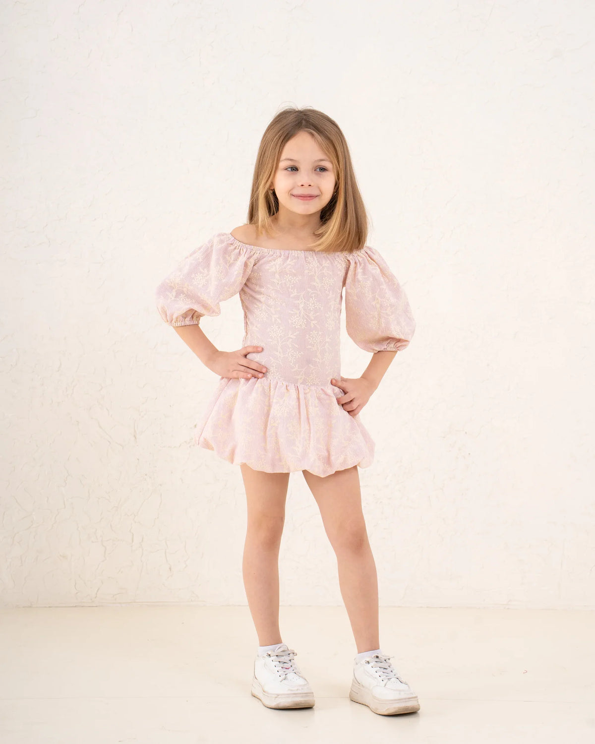 Girl embroidered smocked dress - Venti