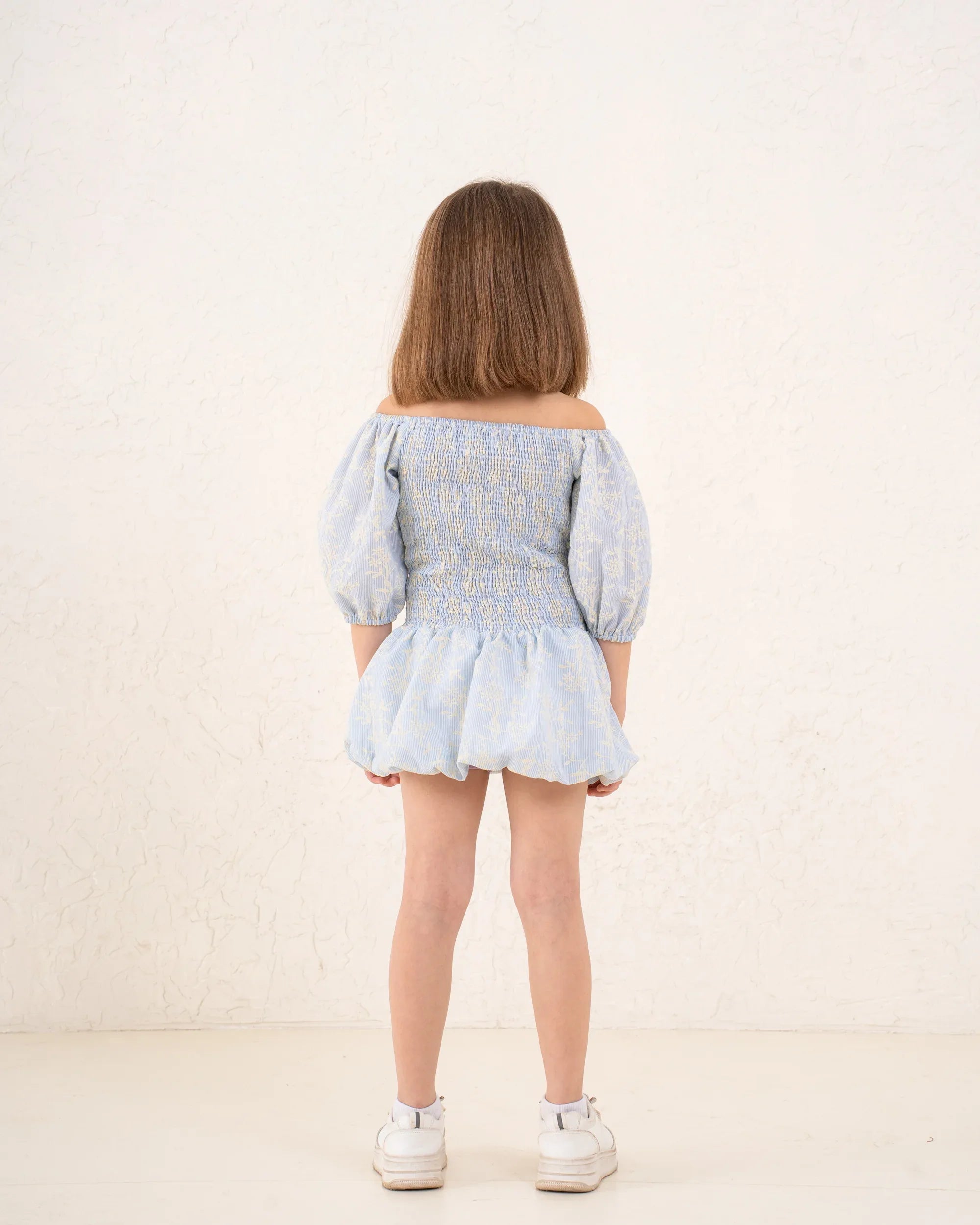 Girl embroidered smocked dress - Venti
