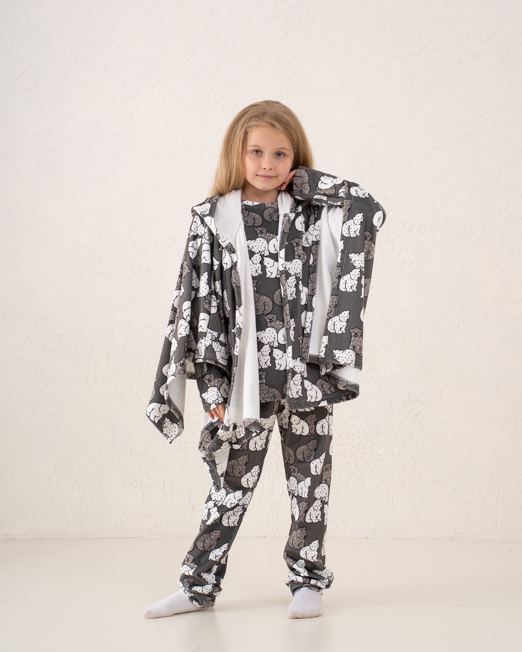 Girls pandas fleece pajama