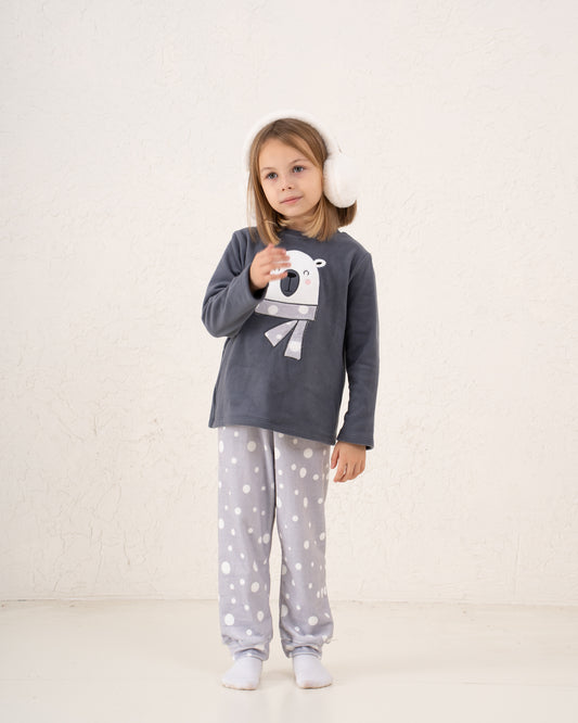 Polar Print Fleece Pajama Set