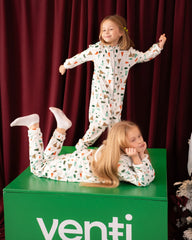 X-Mas Trees Printed Fleece Onesie - Venti