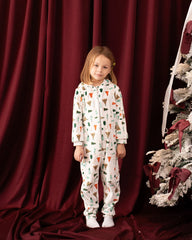X-Mas Trees Printed Fleece Onesie - Venti