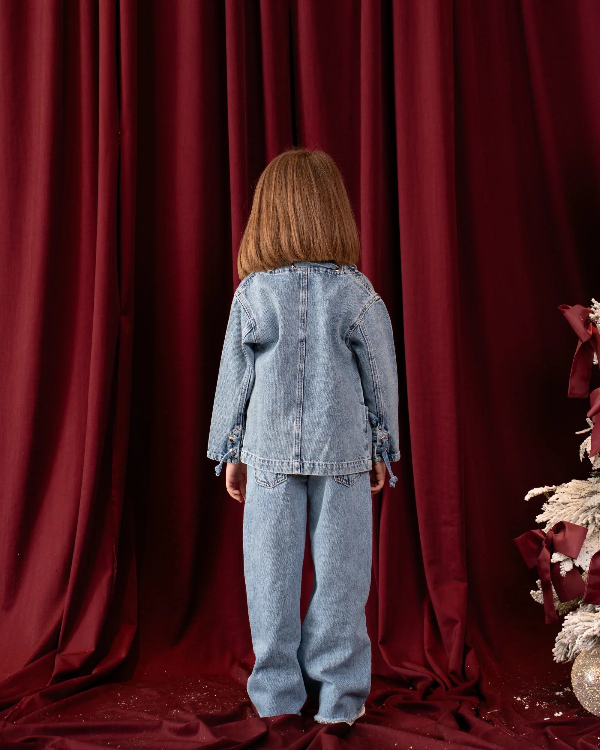 Girls Statement Eyelet-Detail Denim Jacket - Venti