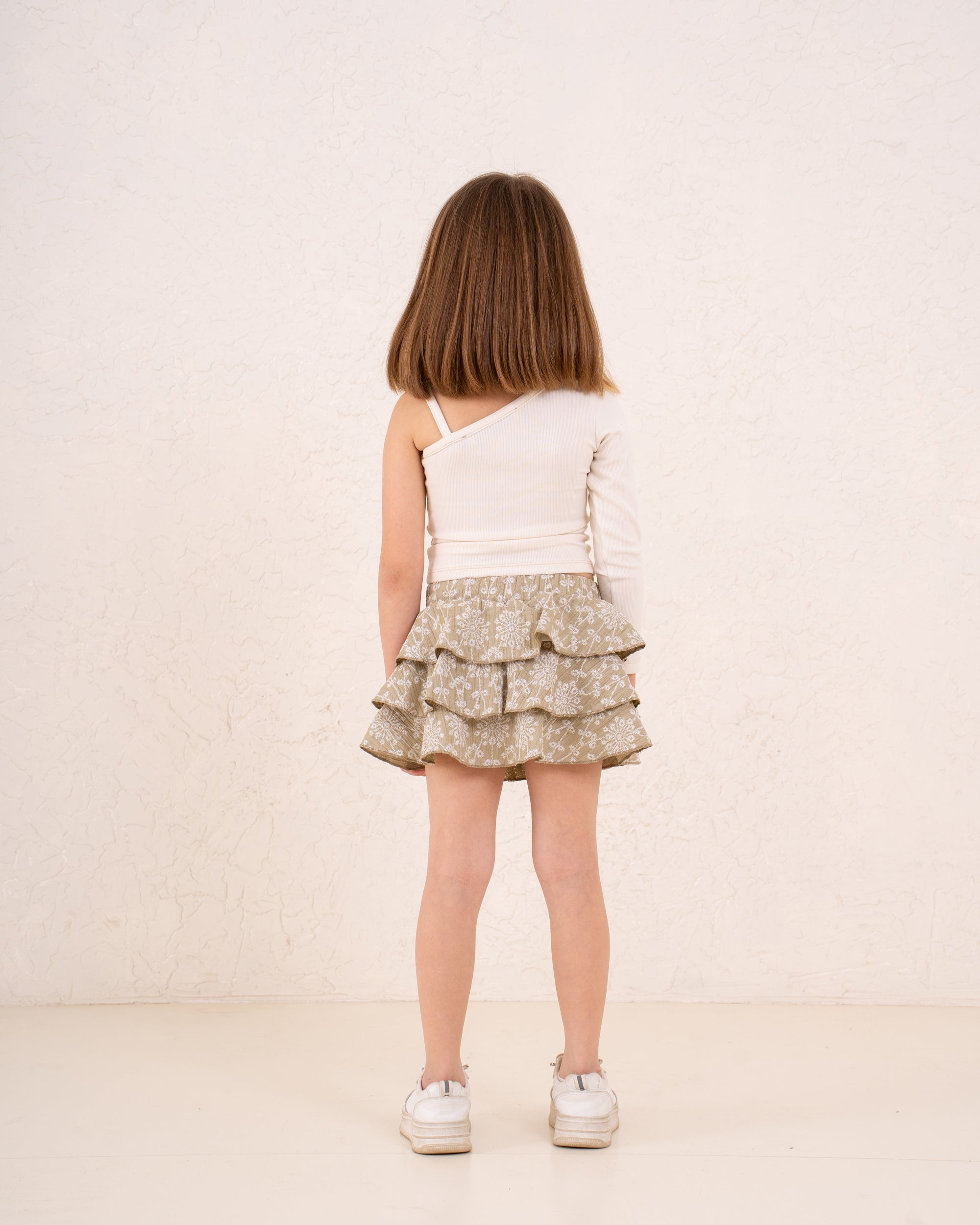 Girl Marina ruffles printed skirt