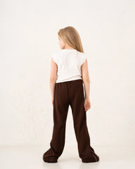 Piped Contrast Wide Leg Track Pants - Venti