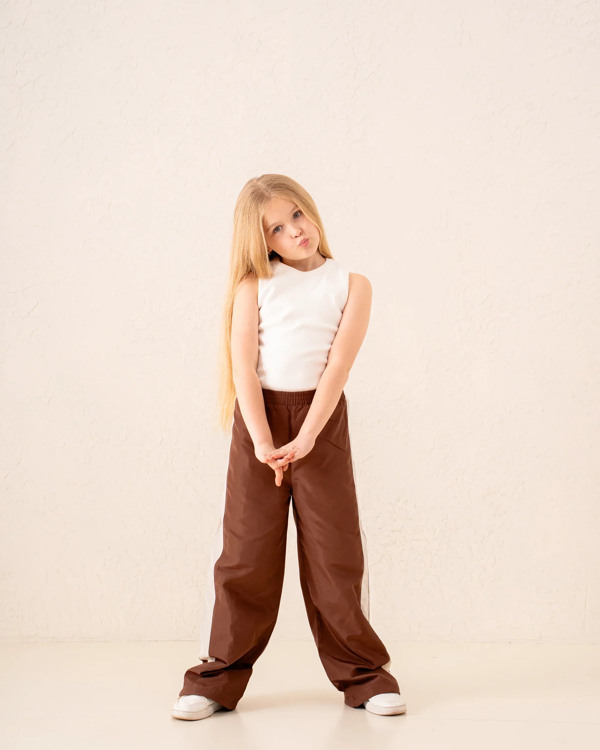 Girl nylon contrast pants - Venti