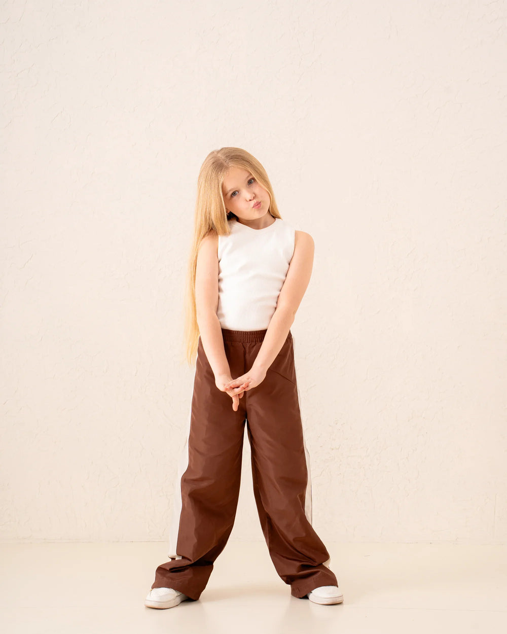 Girl nylon contrast pants - Venti