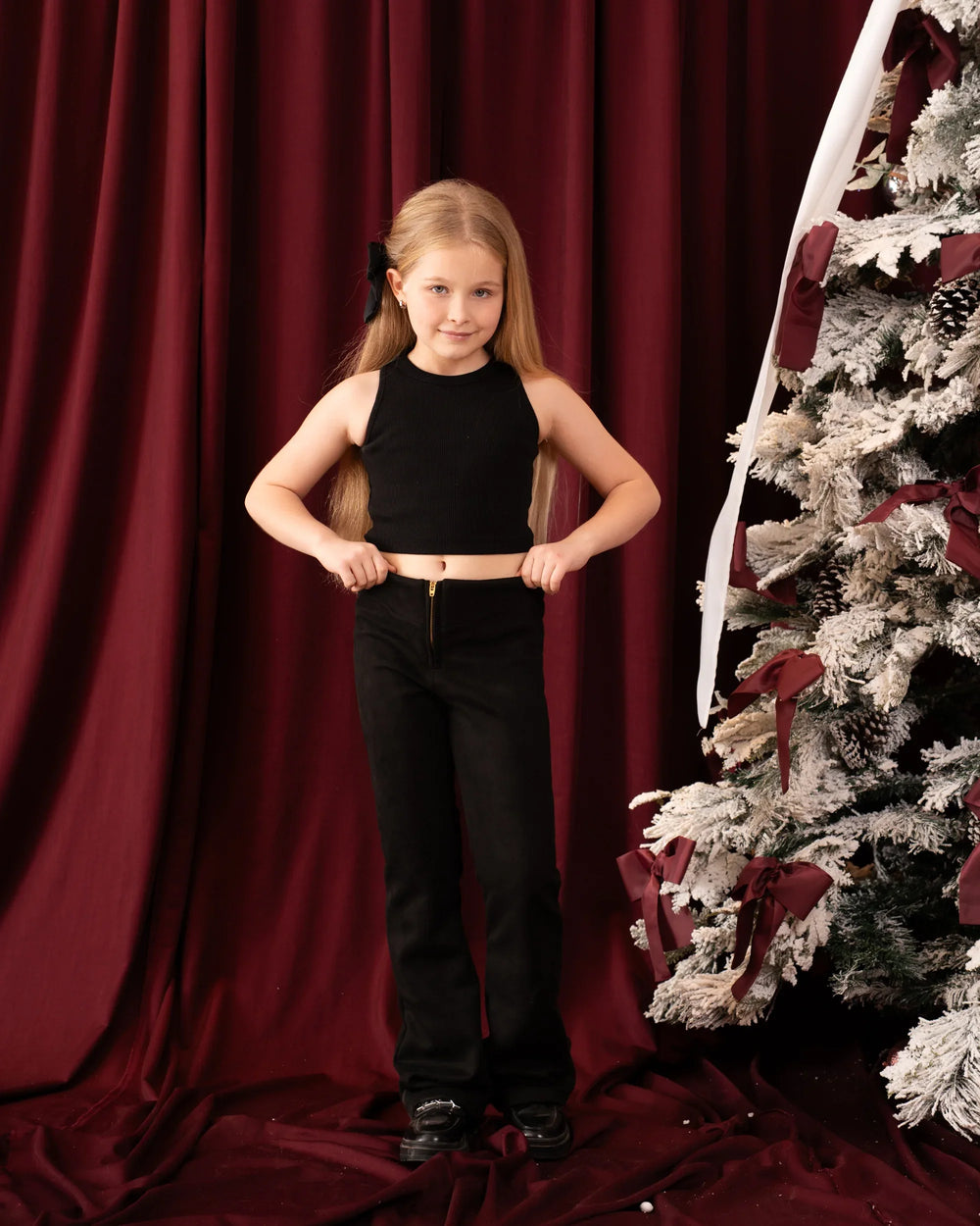 Zip-Front Suede Flare Pants - Venti