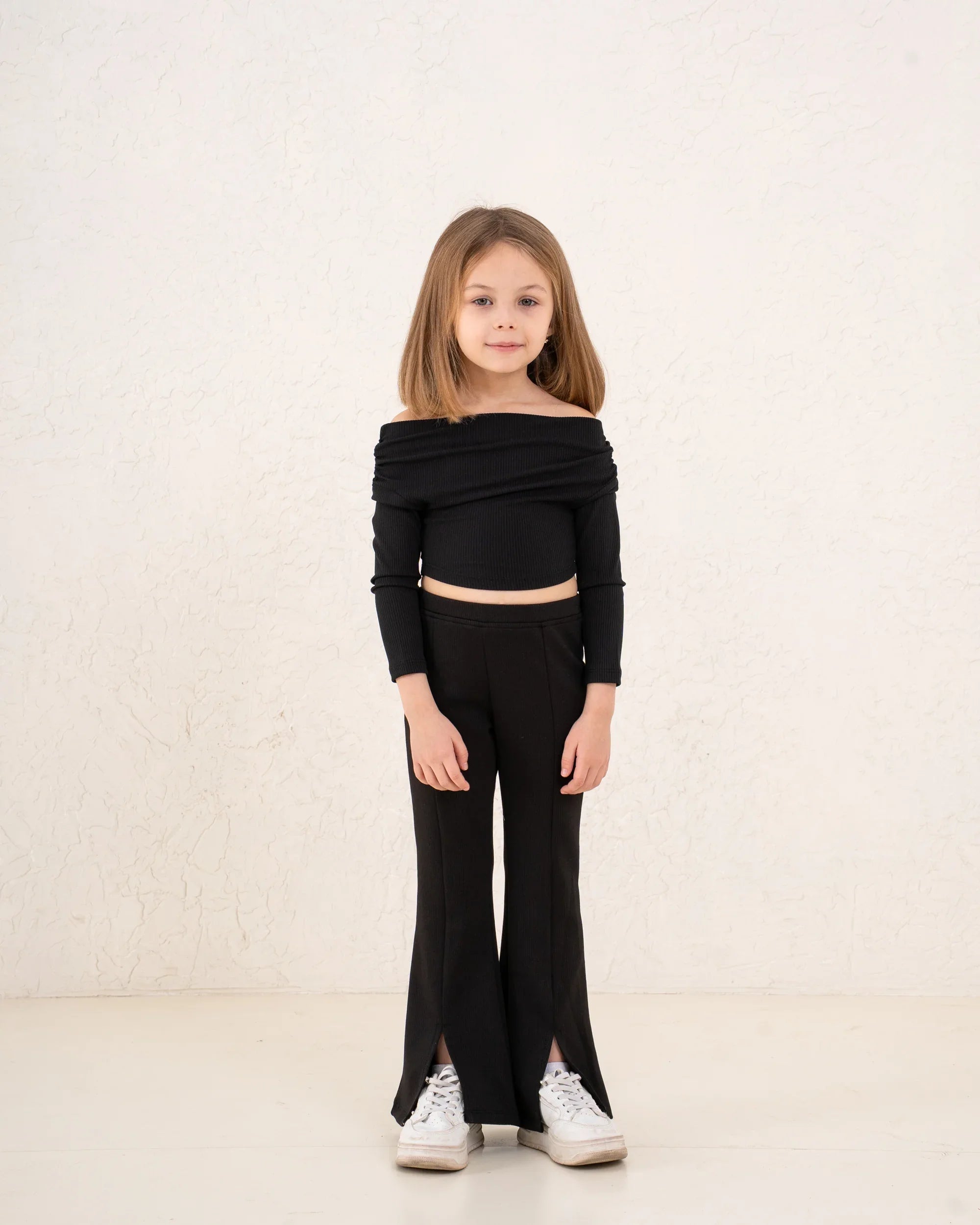 Girl ribbed ruched top - Venti