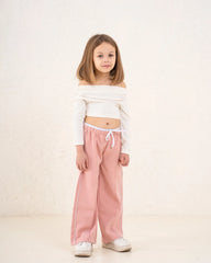 Girl ribbed ruched top - Venti