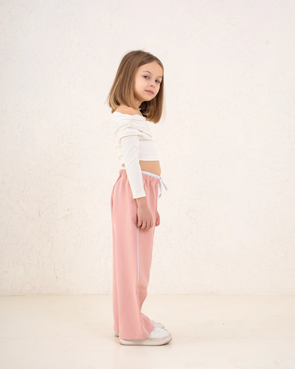 Girl ribbed ruched top - Venti