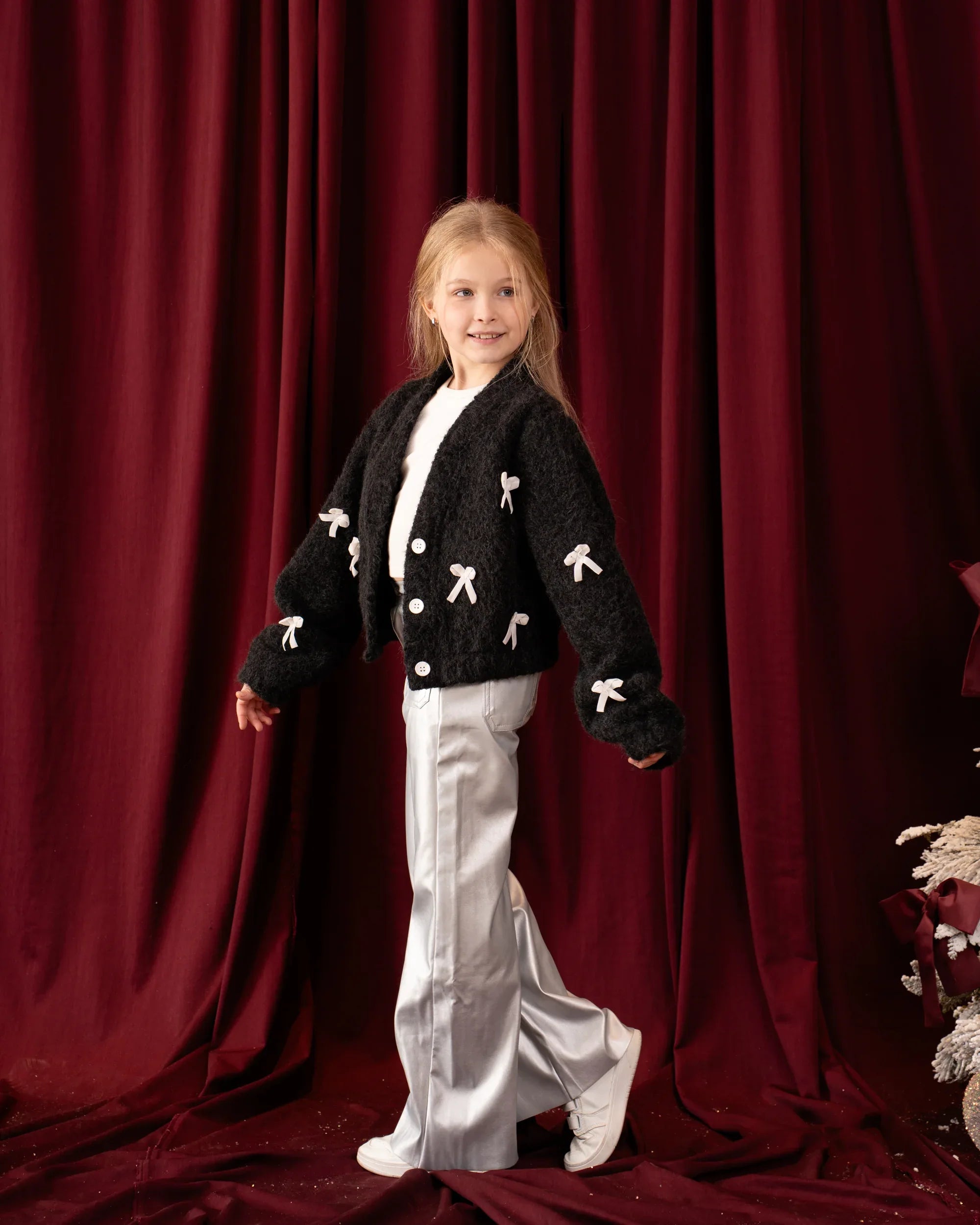 Textured Bow-Detail Jacket - Venti