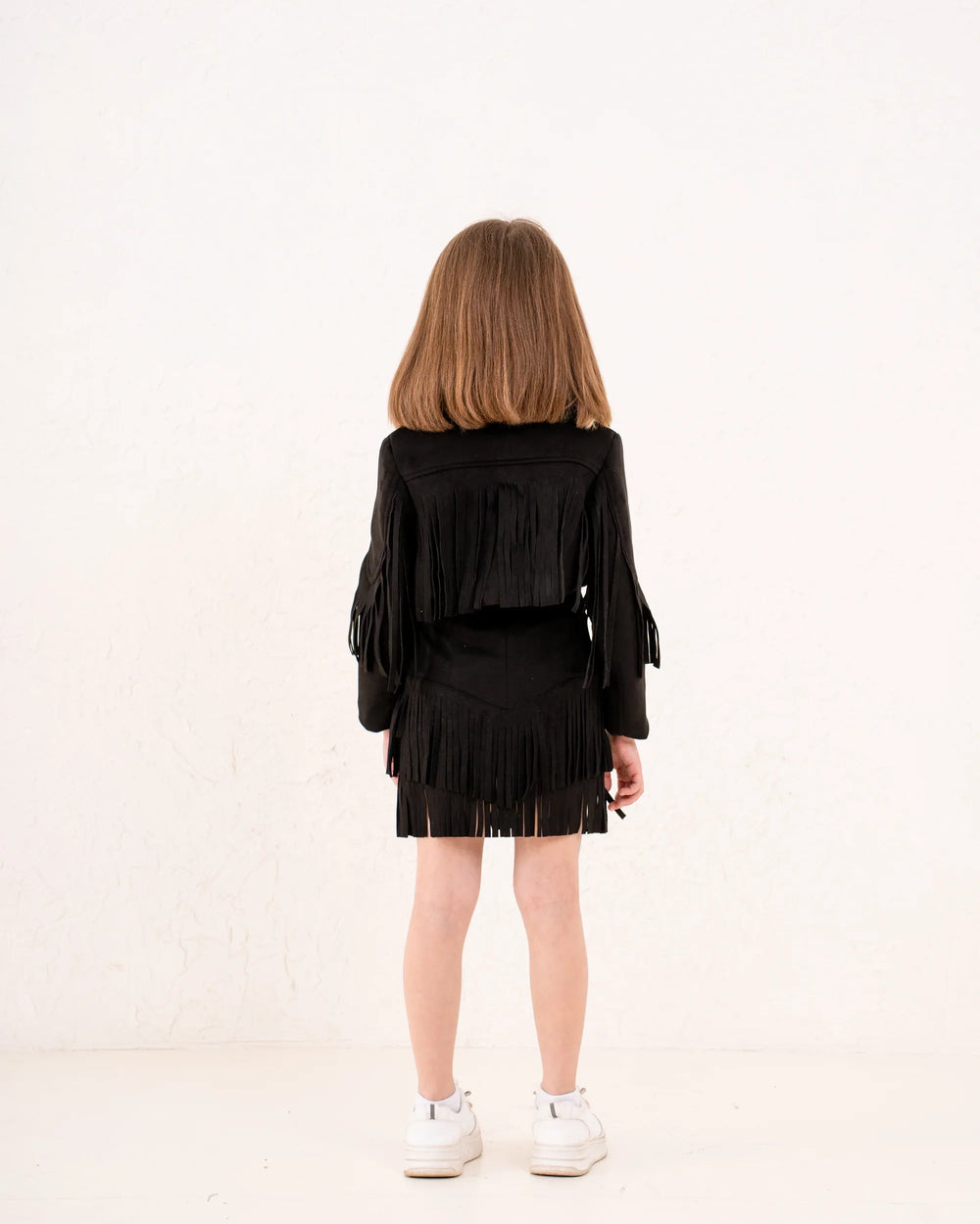 Girl fringed suede jacket - Venti
