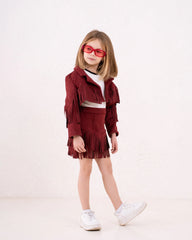 Girl fringed suede jacket - Venti