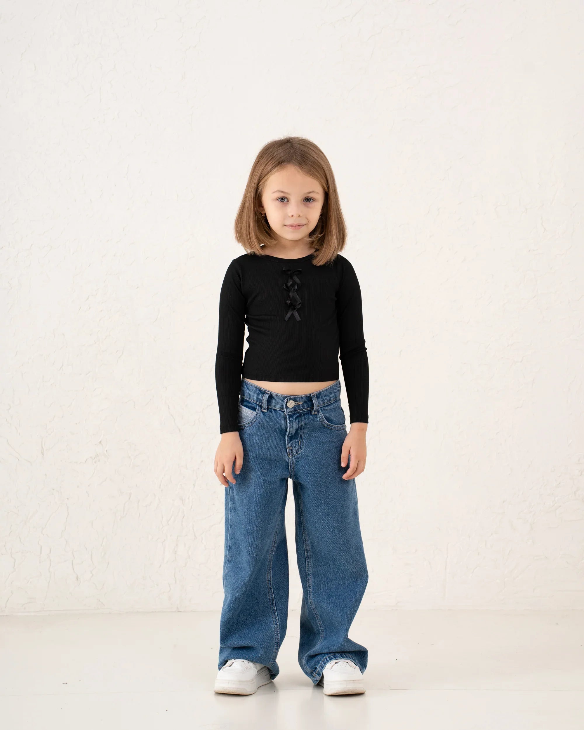 Ribbed Essential Bow Detail Top - Venti