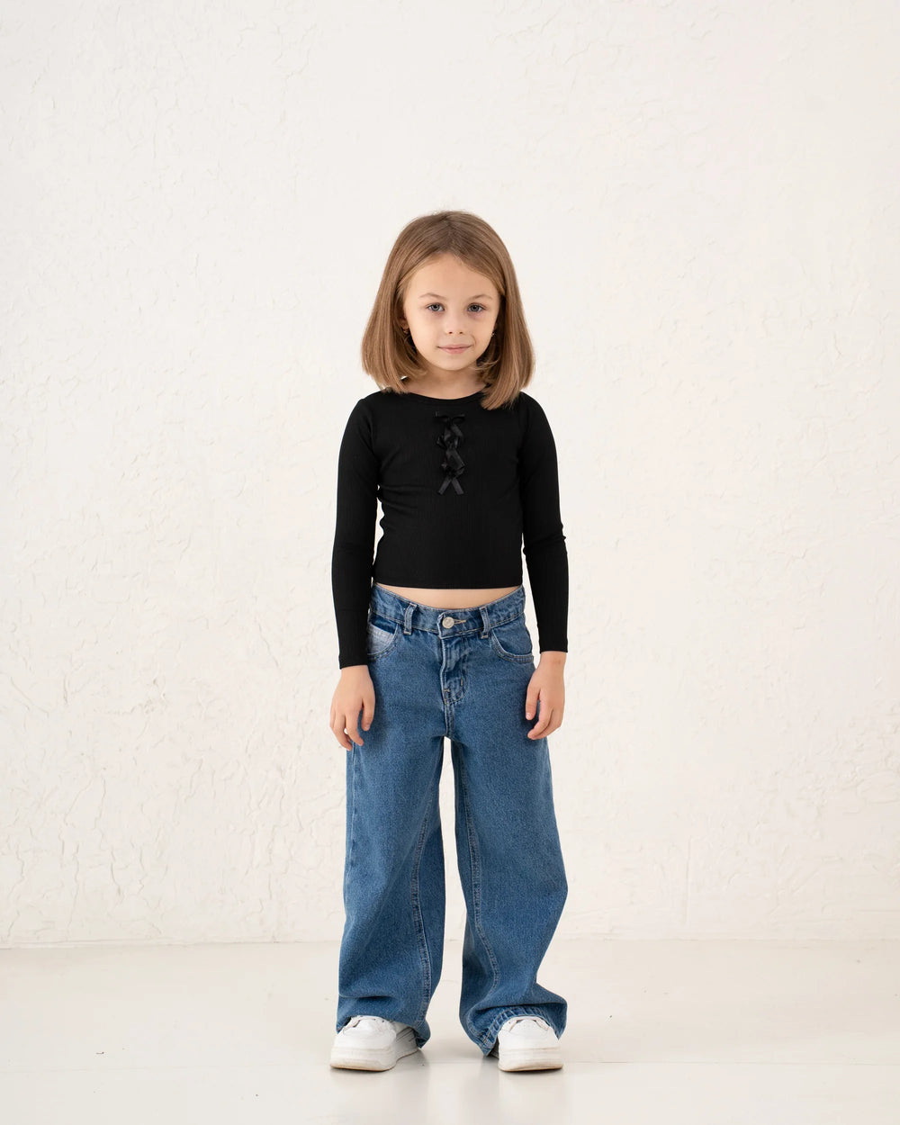 Ribbed Essential Bow Detail Top - Venti