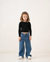 Ribbed Essential Bow Detail Top - Venti